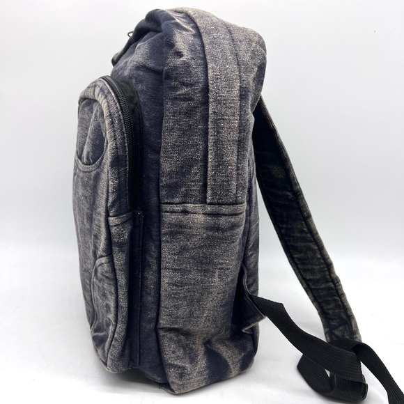 Stonewashed Heavy Cotton Backpack Black - Picture 11 of 14